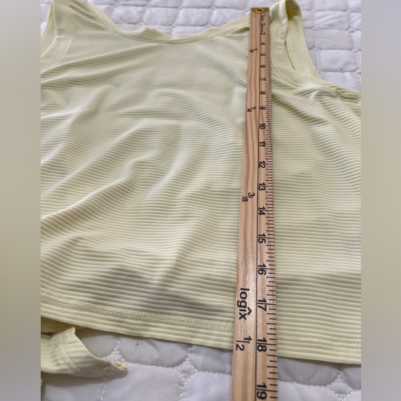 CALIA | Medium Crop Wrap Tie Tank | Pastel Yellow | Active Lounge - Picture 12 of 12